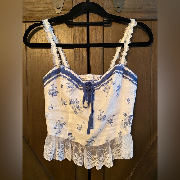 Reformation Paola Floral Linen Top - Picture 4 of 7